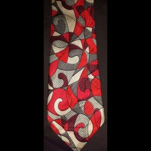 VTG Swanky 60s Groovy OP ART Italian Silk Necktie